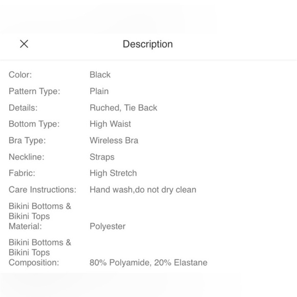 BLACK RUCHED HIGH WAISTED BIKINI SWIMSUIT SET - Picture 6 of 8